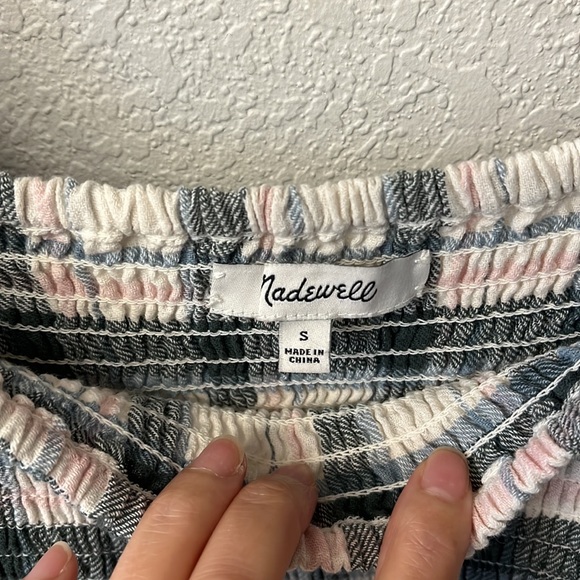 Madewell Smocked Plaid Dress - Picture 5 of 6